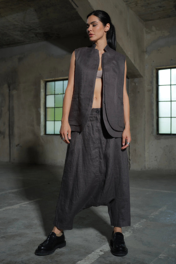 Boho Linen Harem Pants for Women