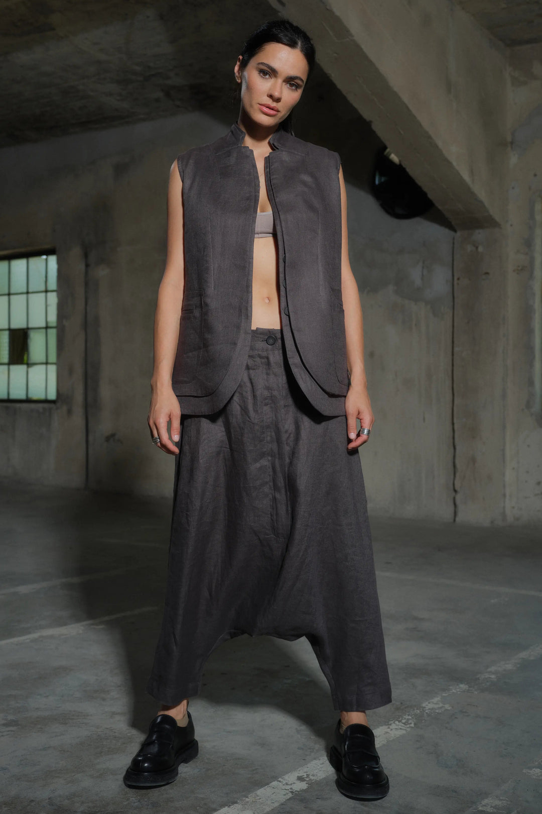 Stylish Tapered Leg Design - Women's Boho Linen Pants