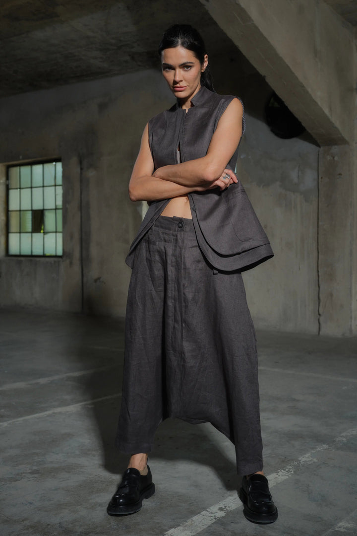 Boho Linen Harem Pants for Women