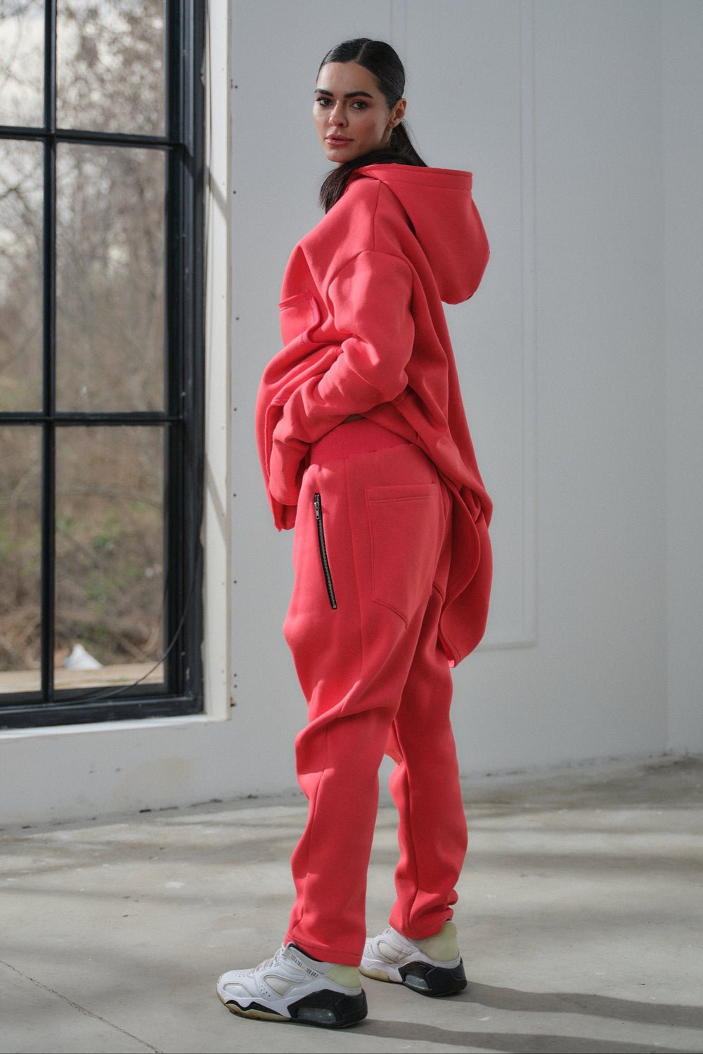 Quilted cotton baggy pants